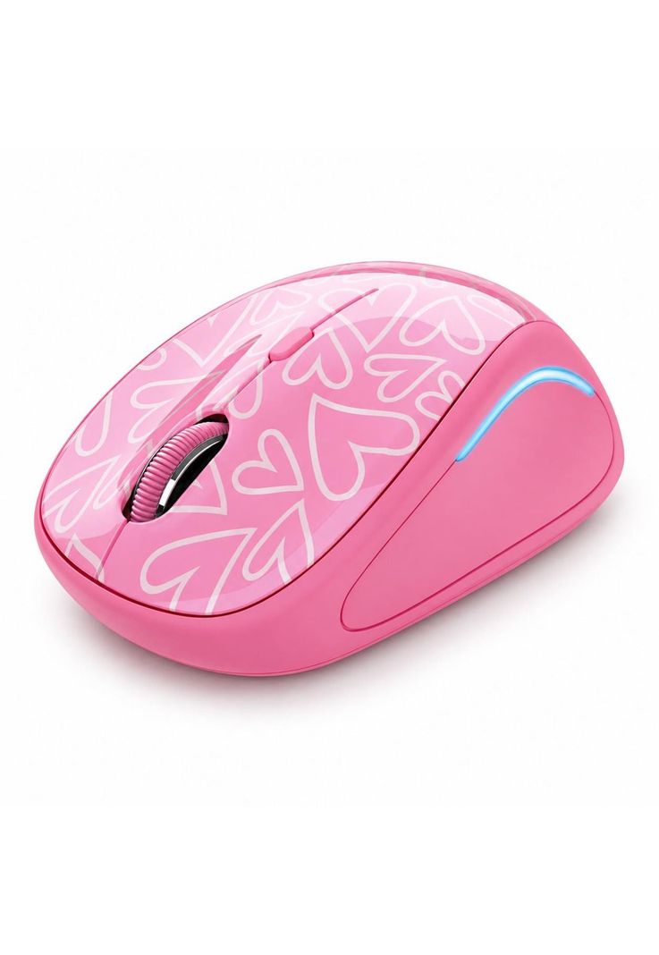 Mouse Inalambrico Rosado Retro Iluminado Rgb Trust Yvi 22336