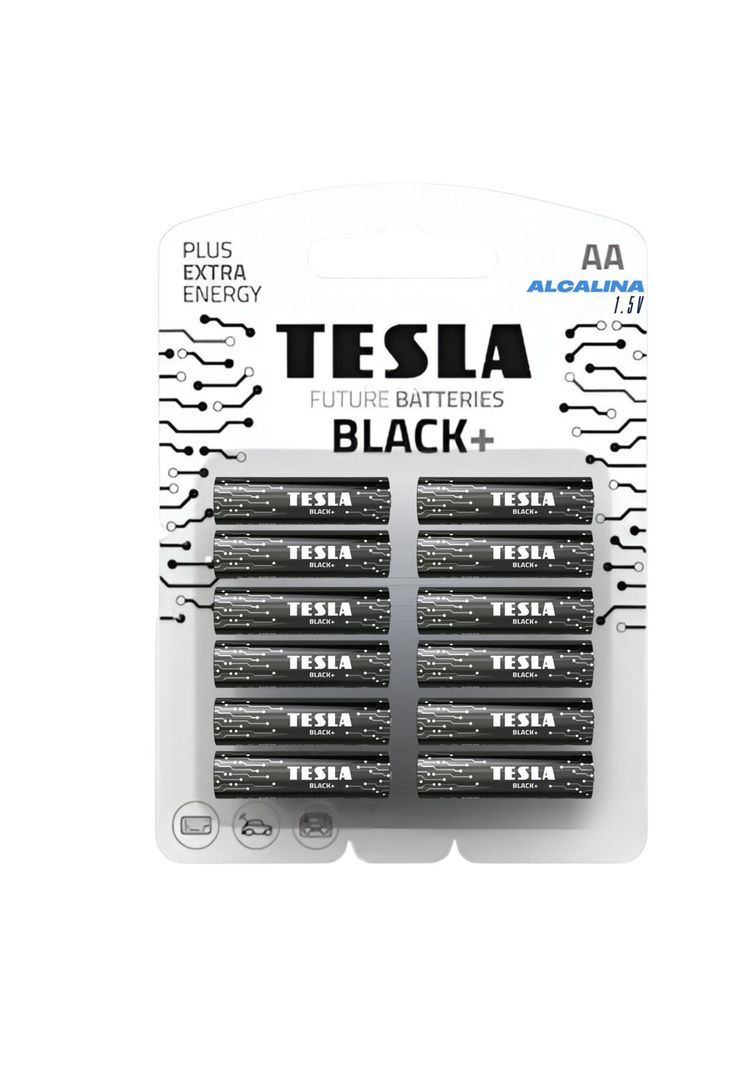 Pack 12 Pilas Tesla Black+ AA T-ES-011 Alcalina High Power