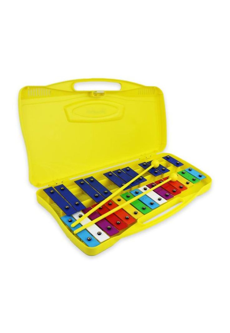 Metalofono de 25 Tonos+ 2 Baquetas Hendrix HX0011 Amarillo-1