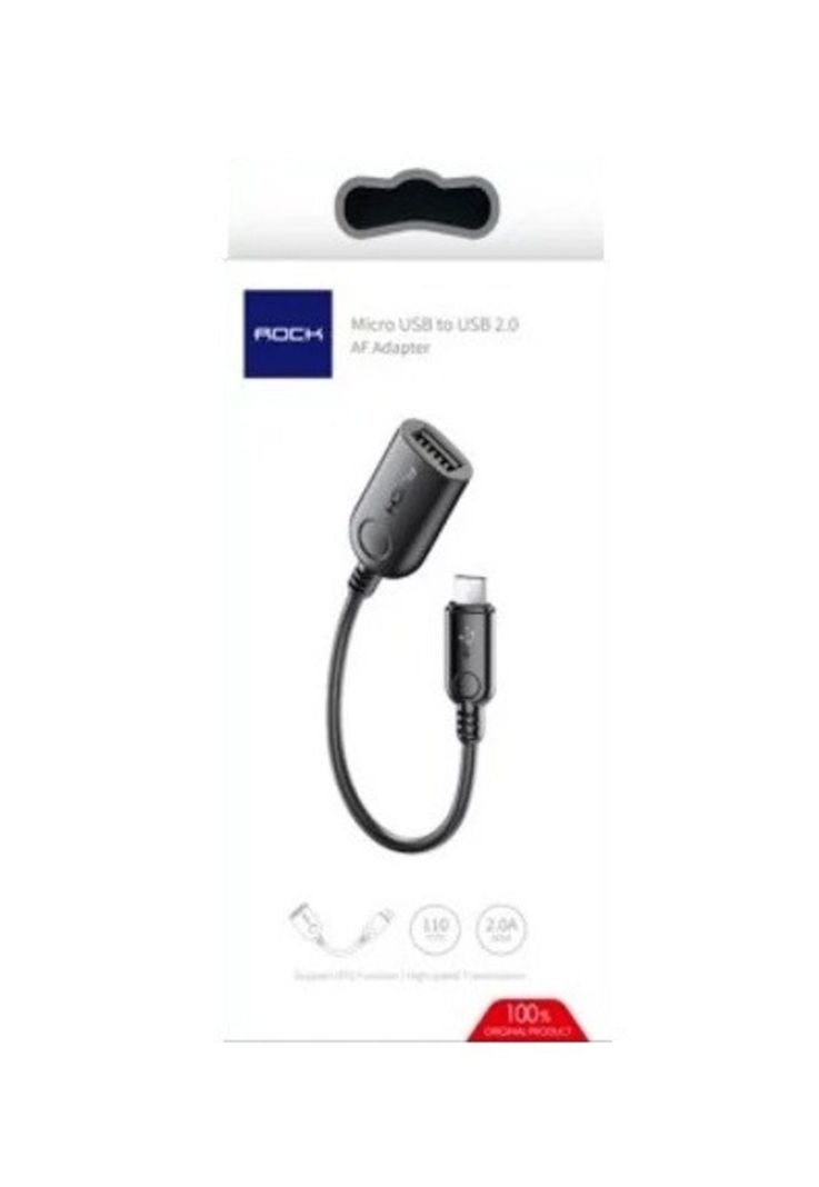 Cable De Datos OTG Micro USB A USB  Hembra 2.0 Rock Rcb0604-4