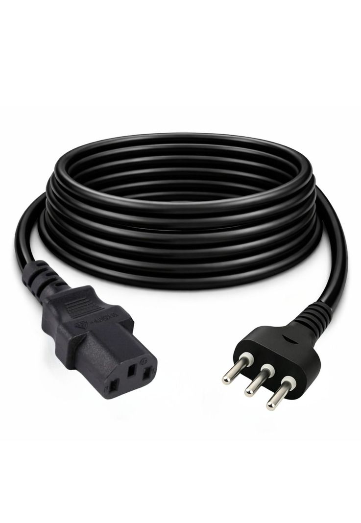 Cable de Poder PC y Electrodomesticos de 3 Metros 10A /220V Negro