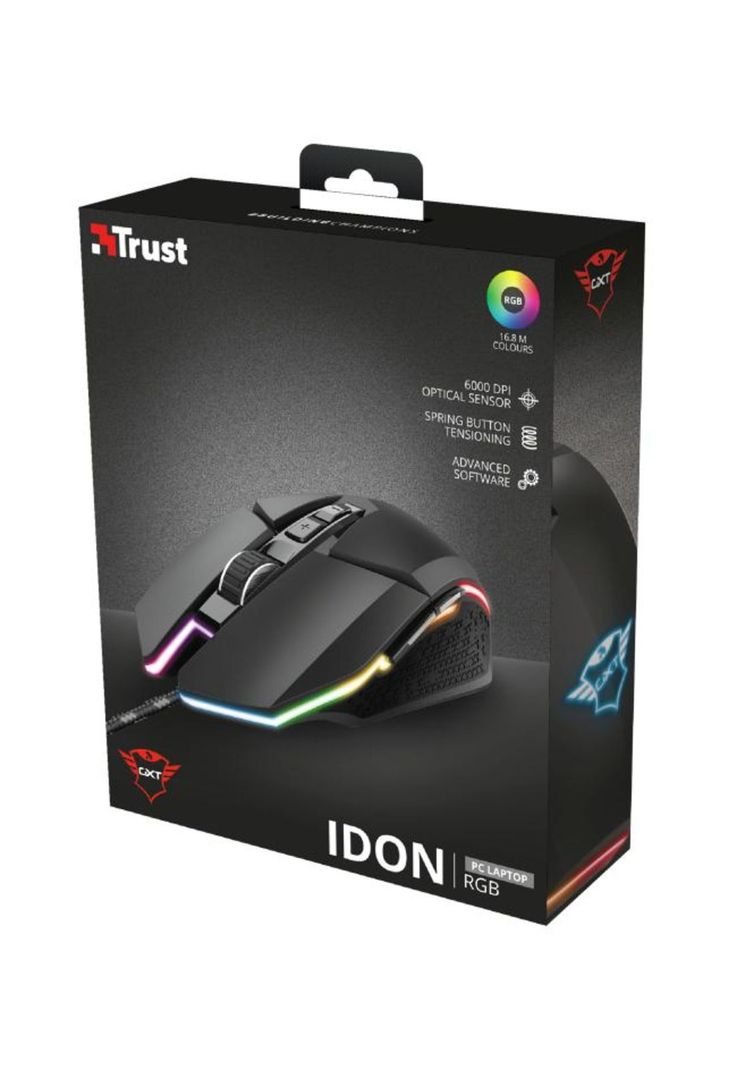 Mouse Gamer Ambidiestro Trust Idon Gxt 950 Full RGB 6000 Dpi-5