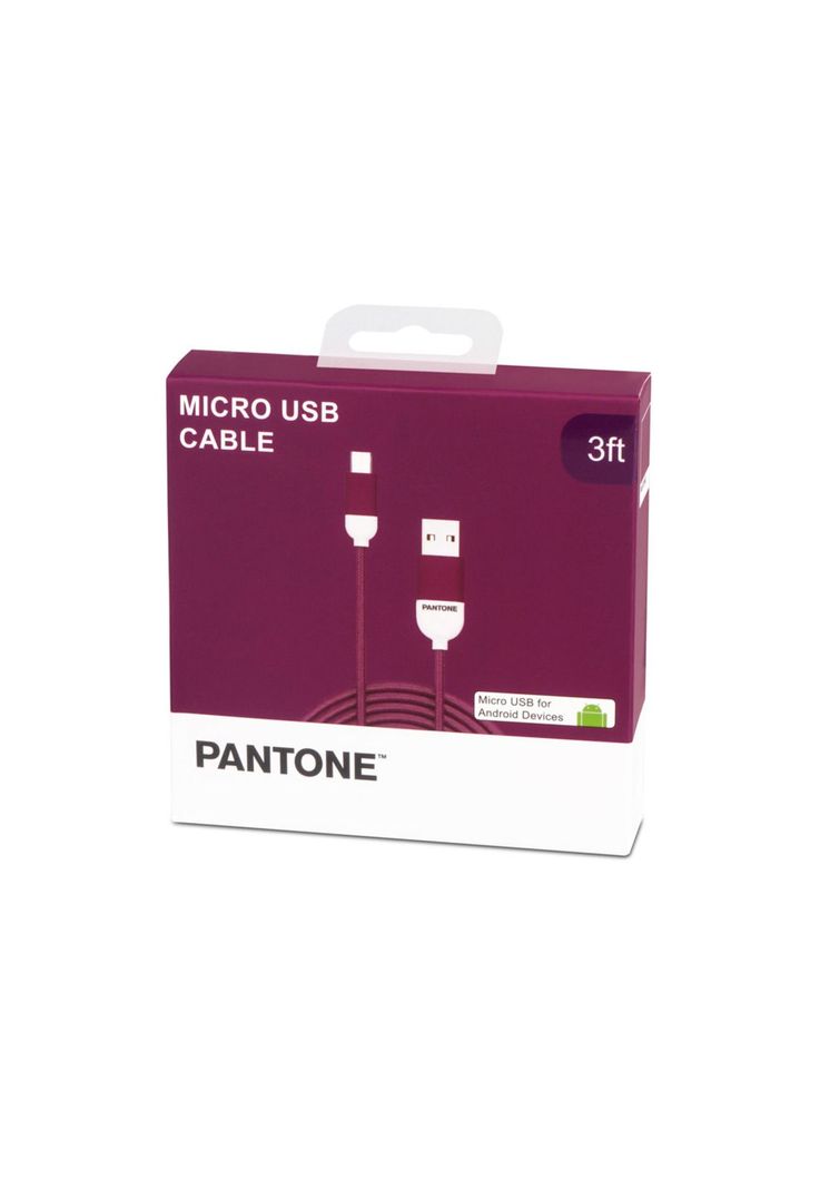 Cable De Datos Micro USB 1 MT Pantone High Speed Morado-0