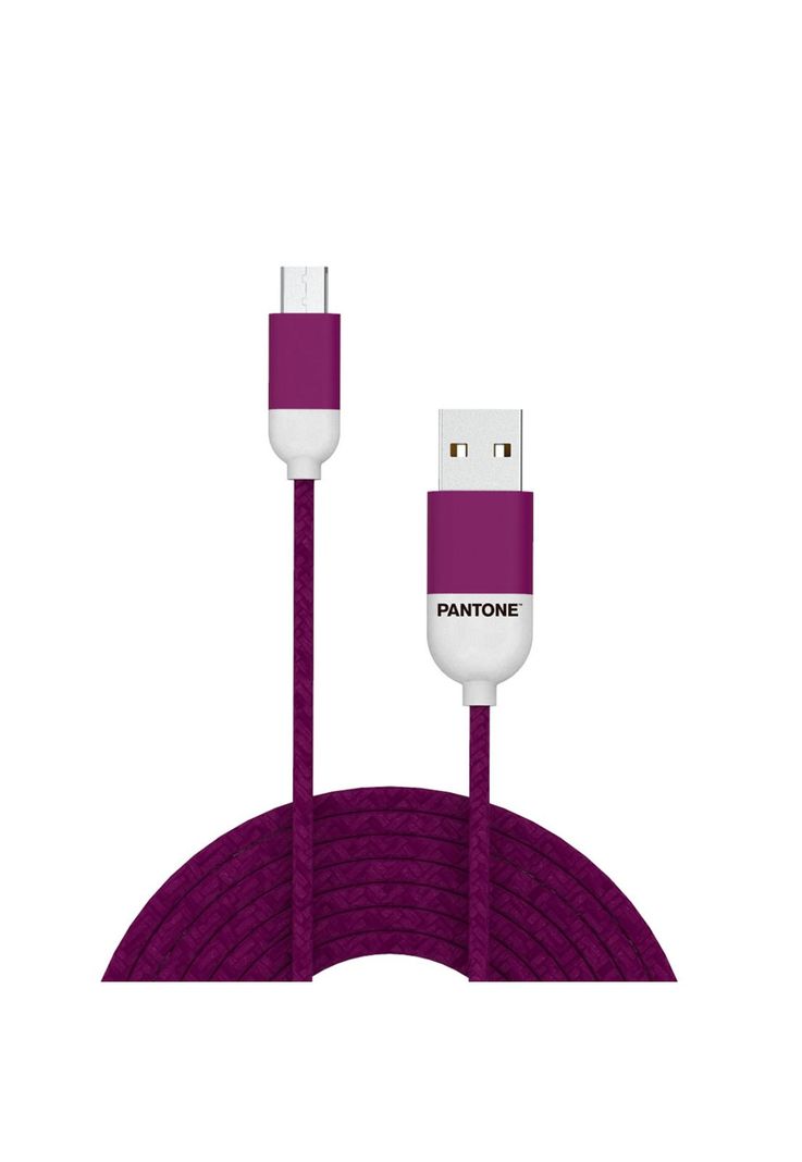 Cable De Datos Micro USB 1 MT Pantone High Speed Morado-1