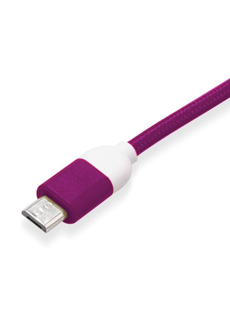 Cable De Datos Micro USB 1 MT Pantone High Speed Morado-2