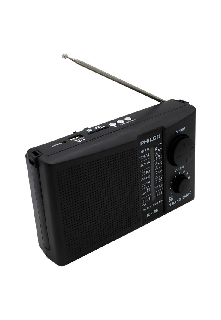 Radio AM / FM Multibandas Recargable a Pilas y Corriente 18R-9