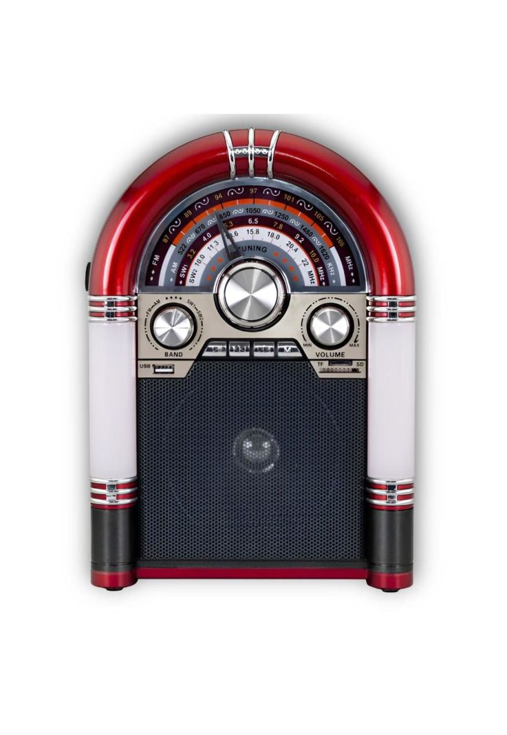Parlante Retro Rockola XL Bluetooth Recargable Iluminada AP2053-1