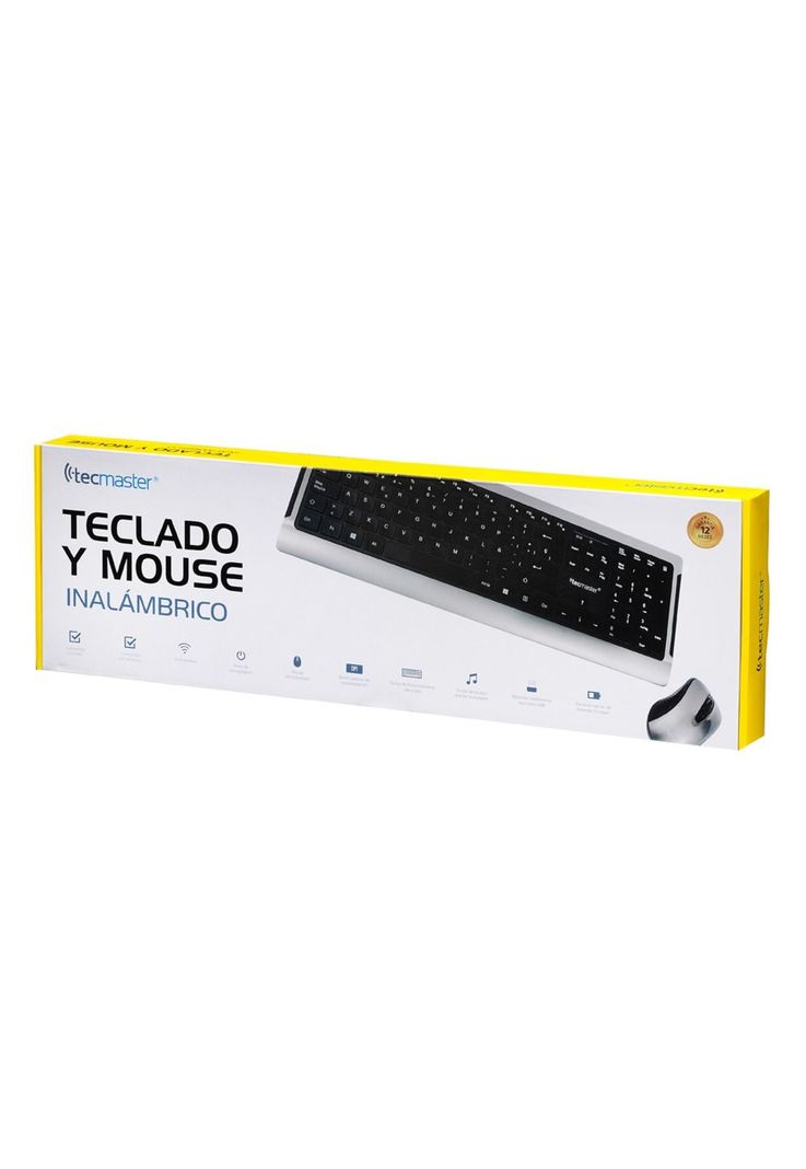 Teclado y Mouse Inalambrico Teclas Planas Tecmaster LD100-4