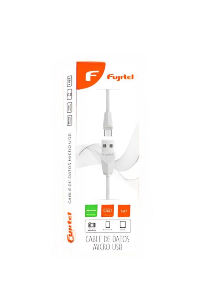 Cable de Datos Fujitel Micro USB 1MT Blanco USBMICRO01B-2