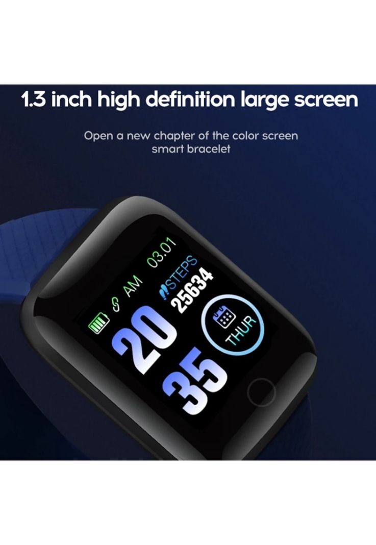 Smartwatch Touch Deportivo Multi Funciones Deportivas Azul-2
