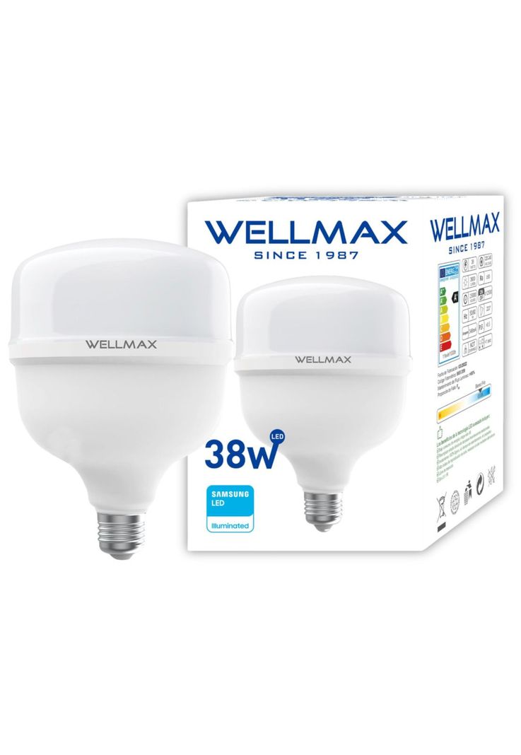 Ampolleta LED Wellmax 38W High Power Professional Line T115-0