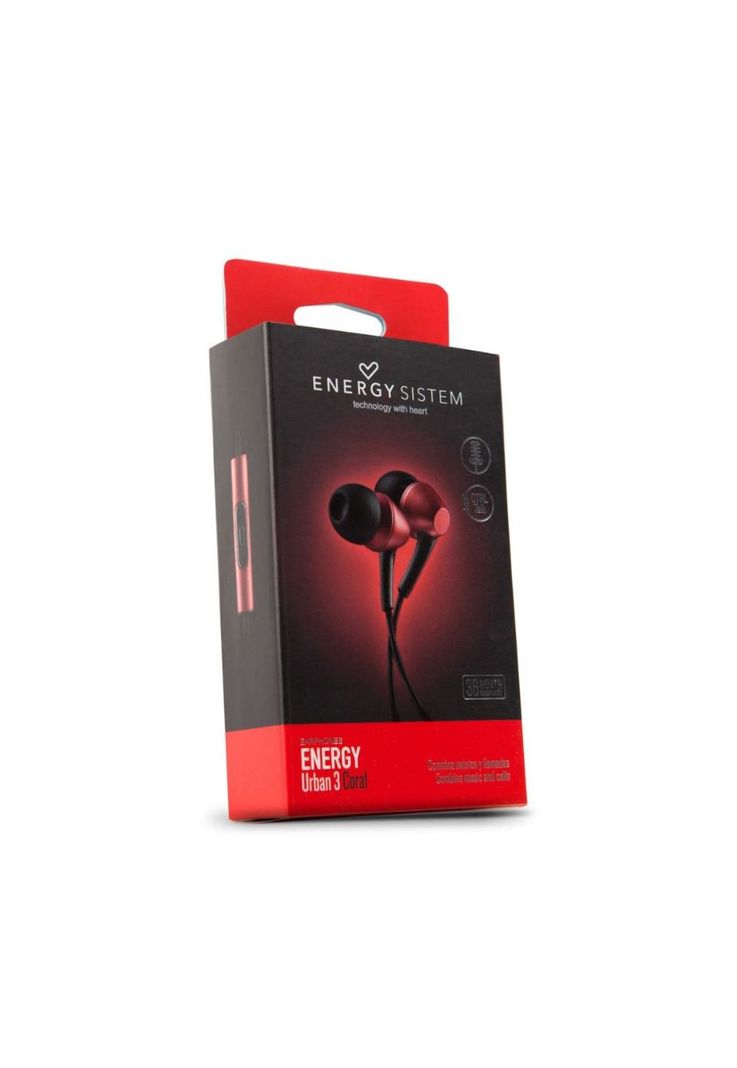 Audifono Energy Sistem Urban 3 Titanium Rojo con Microfono-4