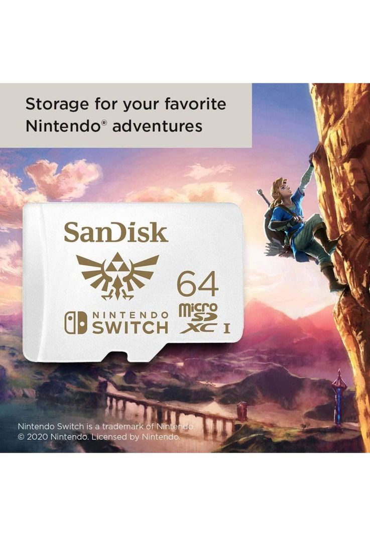 Memoria Sandisk Nintendo Switch 64 GB Micro SD Official Pack-4