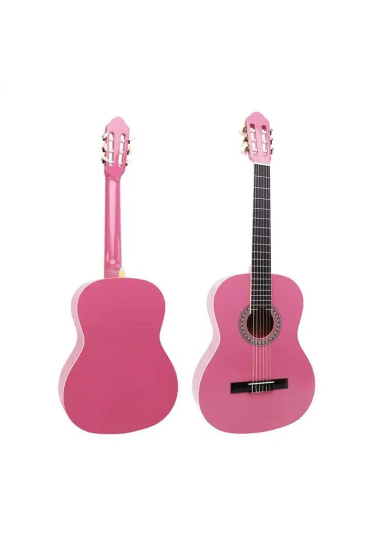 Guitarra Clásica Sevillana Rosada 39” Con Alma y Funda 8451-1