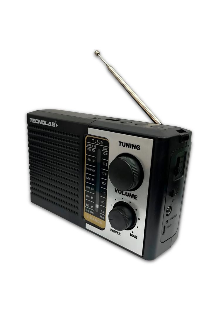 Radio Portátil AM/ FM/ SW Recargable +Pilas + Luz LED 5W RMS-1