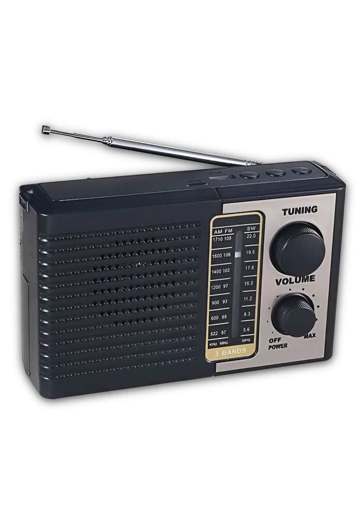 Radio Portátil AM/ FM/ SW Recargable +Pilas + Luz LED 5W RMS-3