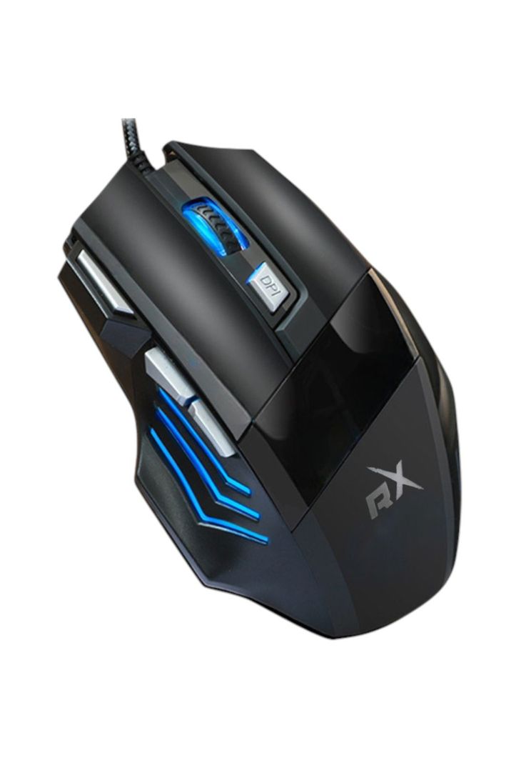 Mouse ReptileX Ergonomico RX-0047 RGB | 7 Botones | 2400 DPI Negro