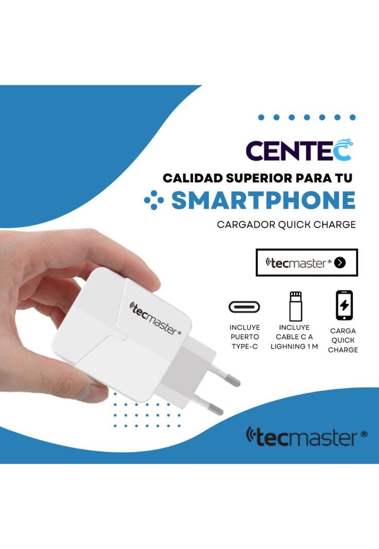 Cargador Para Iphone de Carga Rápida con Cable Lightning SEC-3