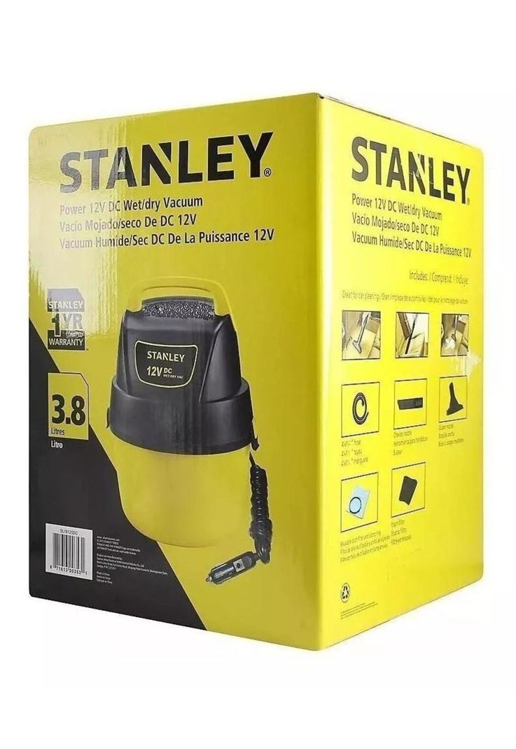 Aspiradora Portátil 12V Para Auto Stanley 3.8 LT SL18125DC-9