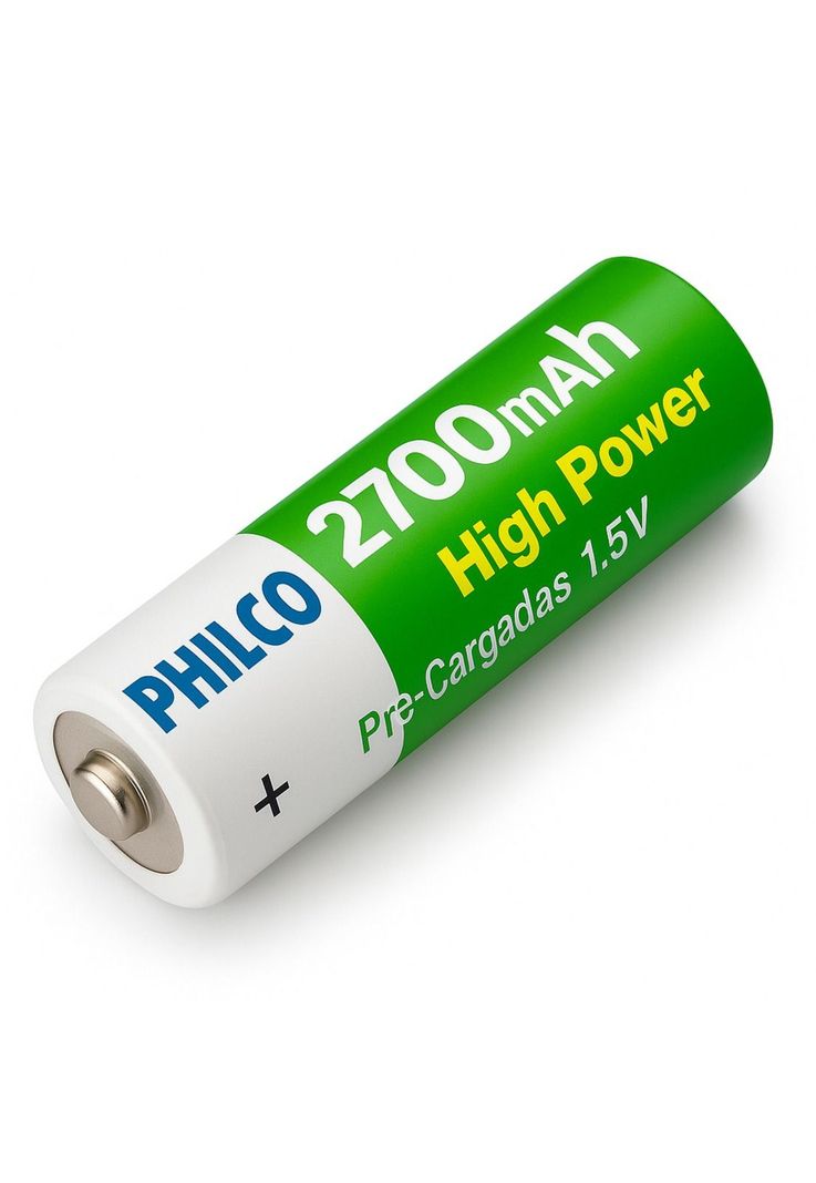 PILA RECARGABLE AA PRECARGADA 2700 MAH ALTA CAPACIDAD Gris