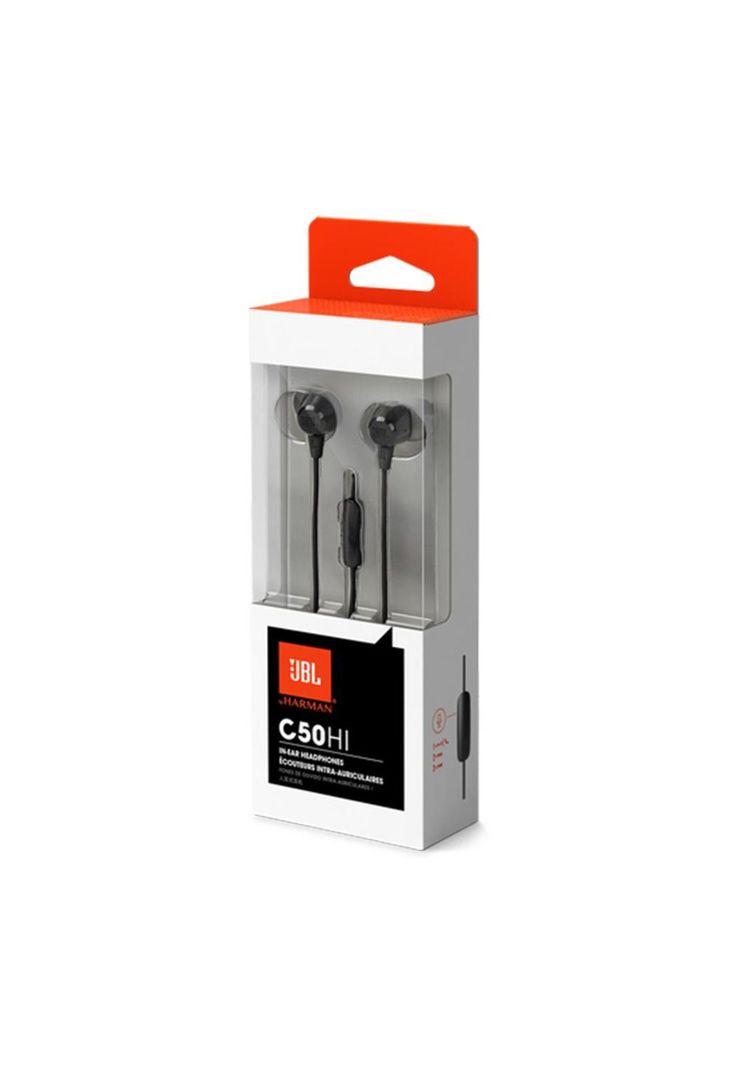Audifono JBL In Ear con Manos Libre Harman C50 Hi Bass Black-1