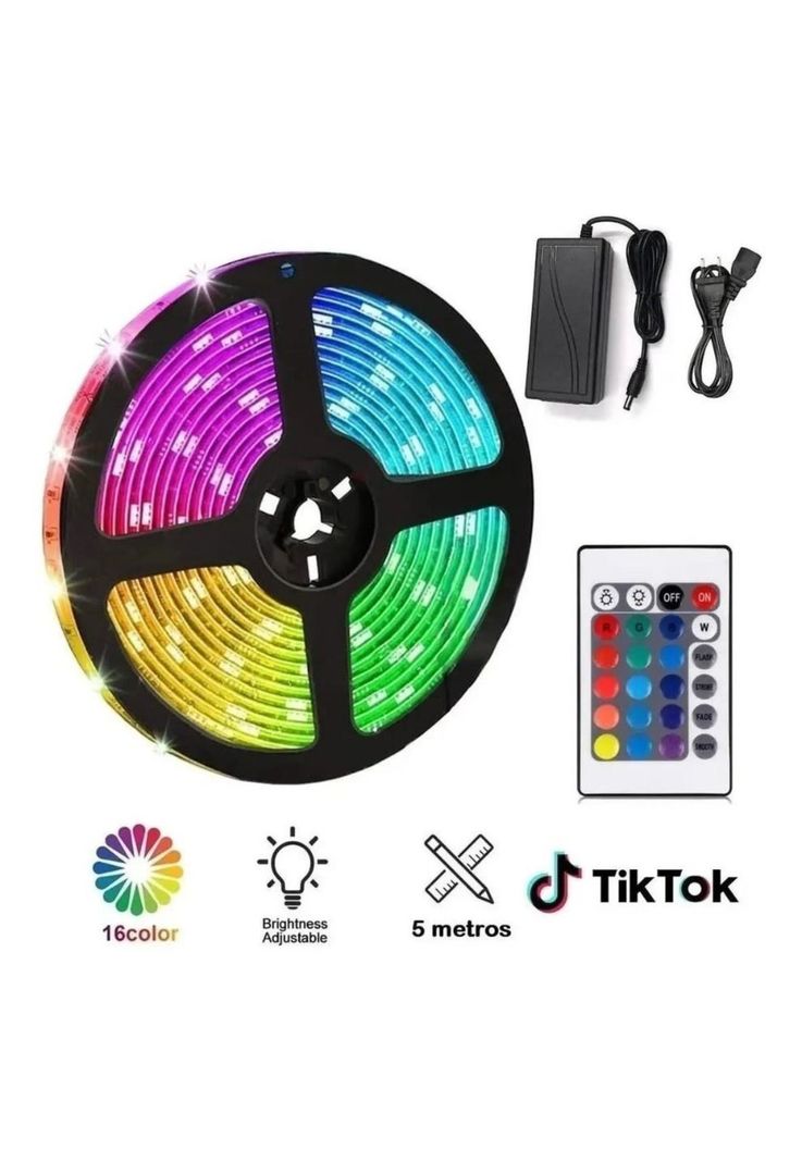 Kit Tira de Luces LED FULL RGB High Power 5 Metro + Control-6