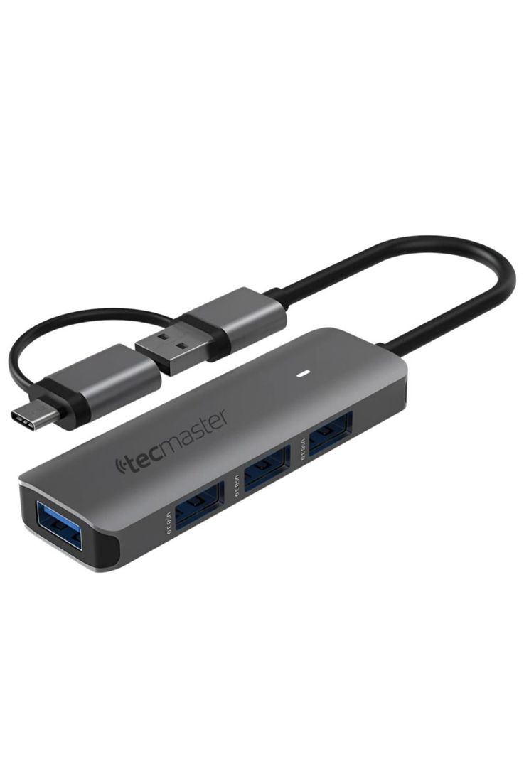 Hub USB 3.0 + Adaptador Type-C 5 Gbps Tecmaster TM-100543-6
