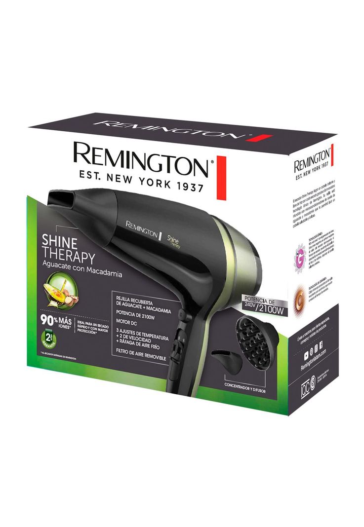 Secador de Pelo Remington Shine Therapy D13A  Palta y Macadamia 2100W-7