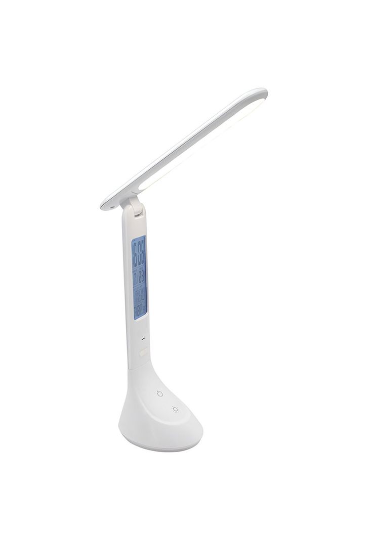 Lampara de Escritorio LED Recargable Touch con Reloj DL368-5