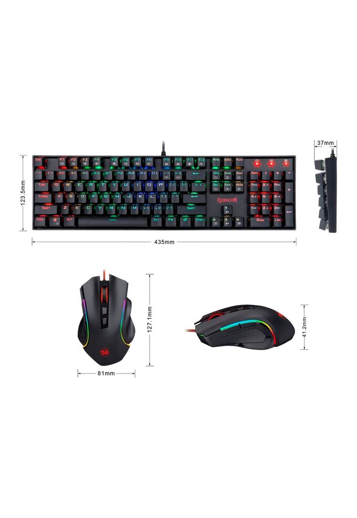 Kit Gamer Redragon Teclado Mecánico Mitra + Mouse Griffin-4