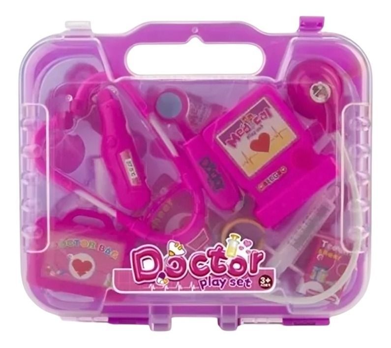 Maleta doctor Rosada 19pcs 25cm x 6.5cm x 29 cm-0
