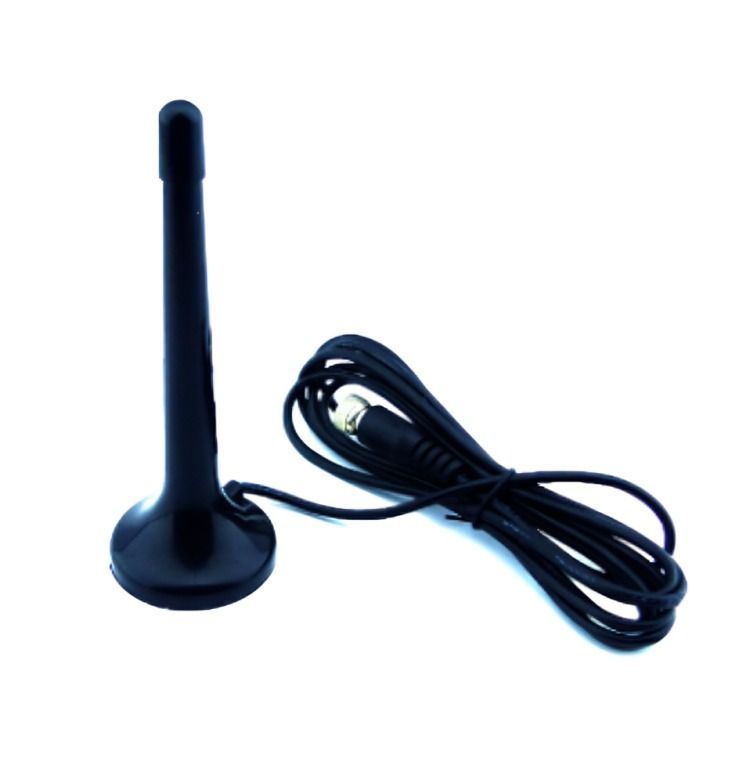 ANTENA TV DIGITAL MINI CON IMAN, CABLE 2 MTS NEGRA -1