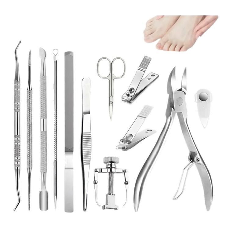 Kit Herramientas Uñas Encarnadas Set Pedicura 12 Pcs-2