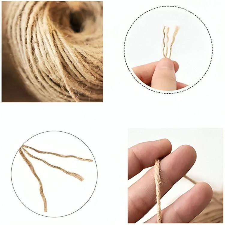 Cuerda Cañamo Yute 300 Mts 3 Mm Soga Decoración Artesanías-1