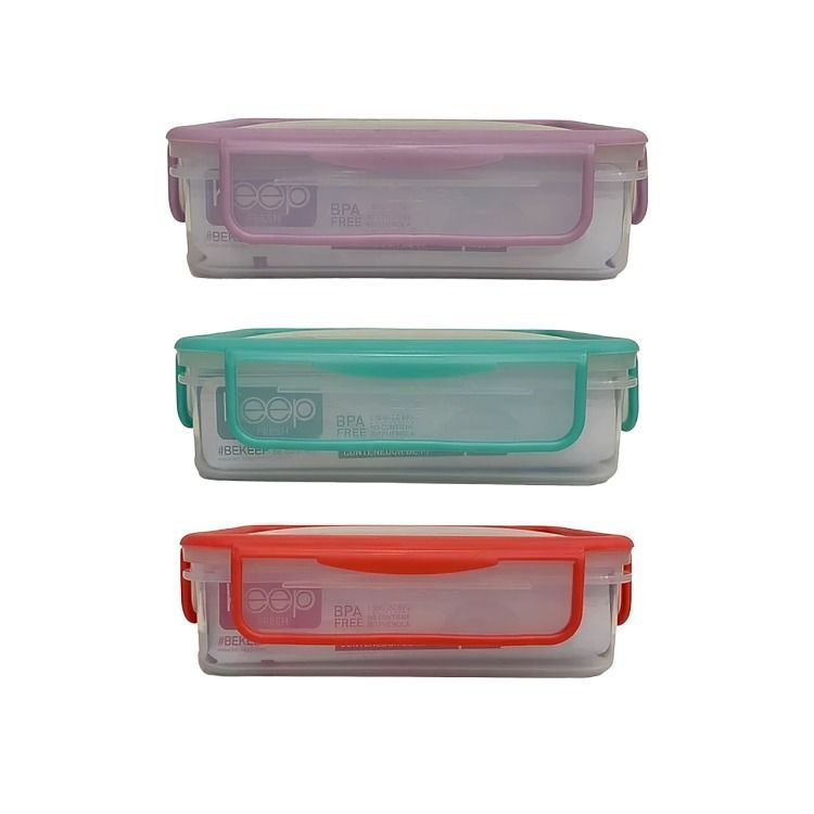 HERMETICO PP 600ML RECTANGULAR VERDE-2