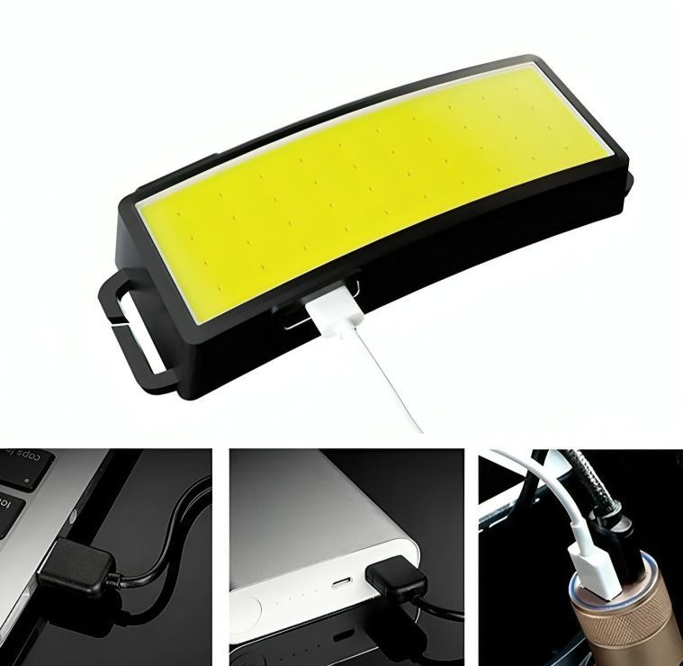 Linterna Frontal Led Cob Recargable Usb, Superbrillante-1
