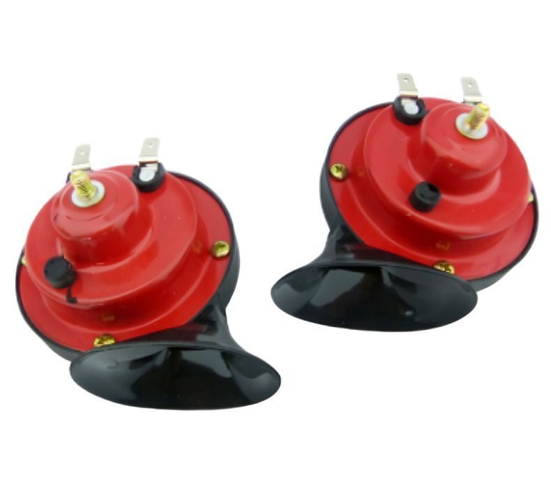 BOCINA PARA AUTO ROJA CARACOL GMP SIN RELAY EL PAR -0