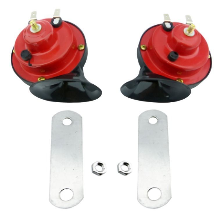 BOCINA PARA AUTO ROJA CARACOL GMP SIN RELAY EL PAR -2