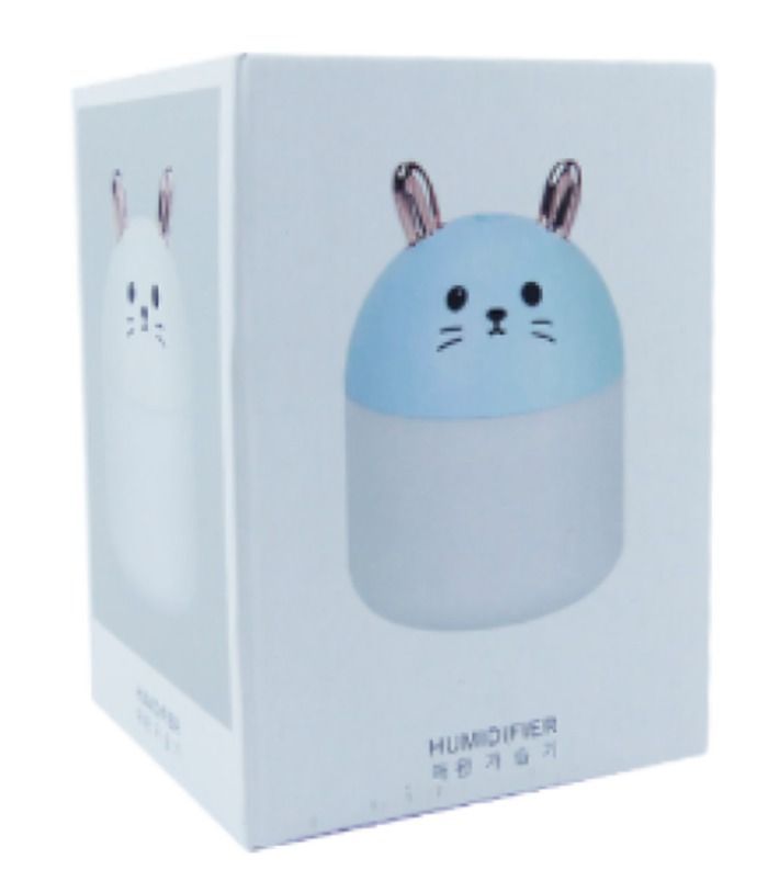 HUMIDIFICADOR MOD.GATITO CON LED 250ML RECARGABLE ROSADO-2