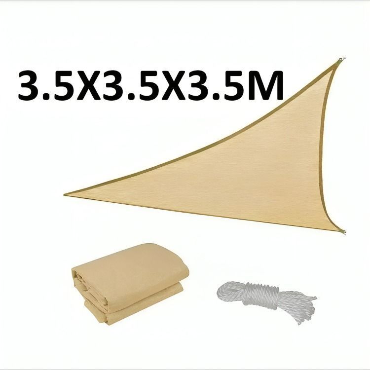 Carpa Lona / Vela Malla Sombra Triangular 3.5mx3.5mx3.5m-2