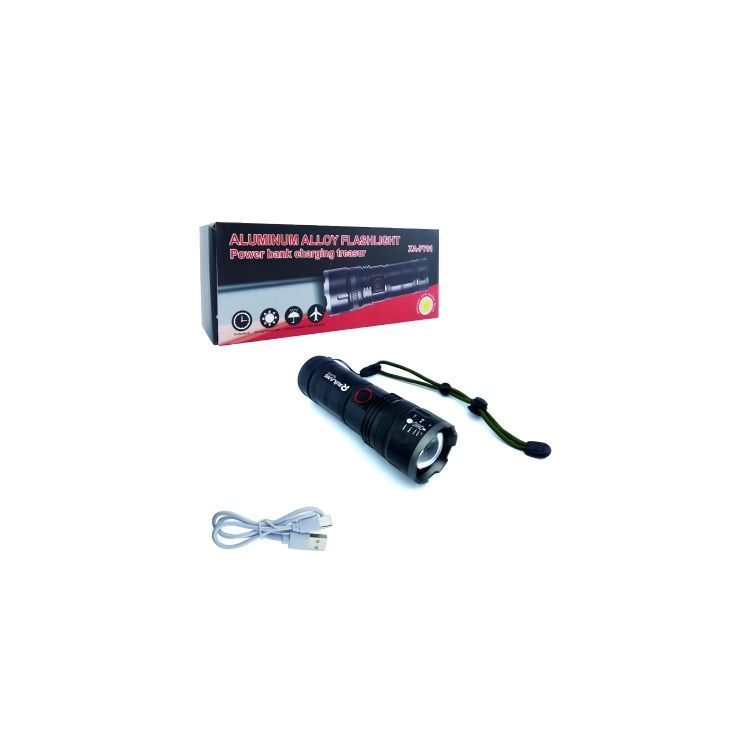 LINTERNA LED P70+ POWER BANK CON ZOOM,INDICADOR DE CARGA -1