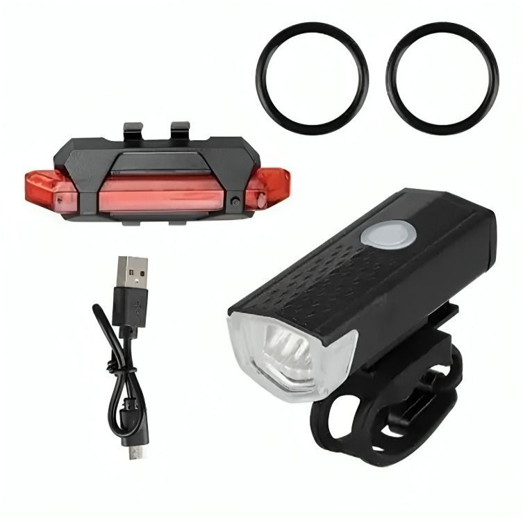 Set Luces Bicicleta Delantera Y Trasera Recargable Por Usb-1
