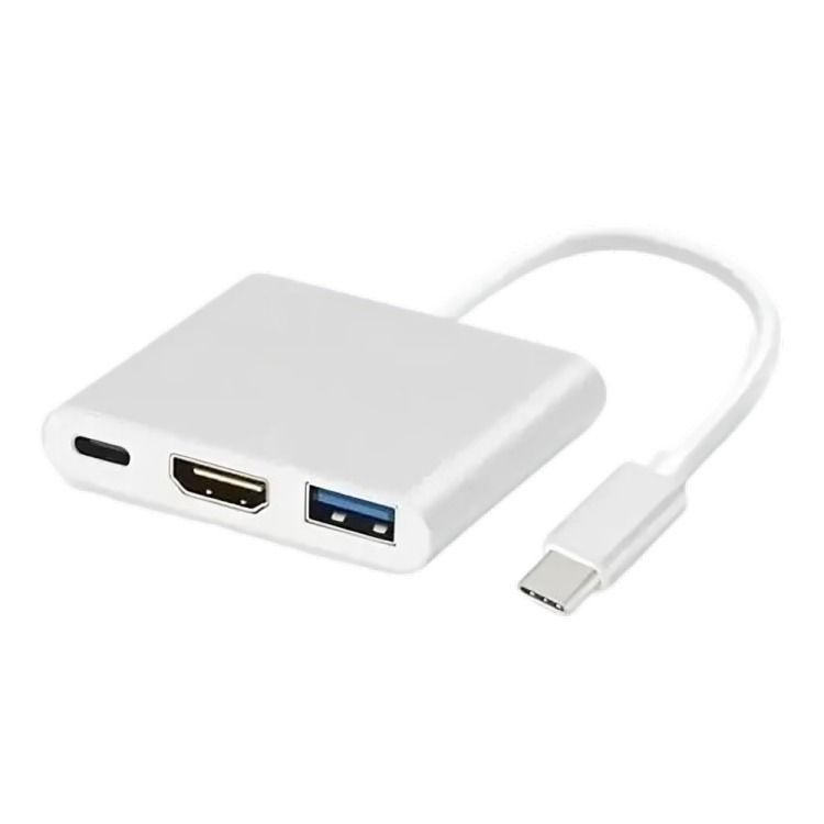 Adaptador Hub 3 En 1 Usb Tipo C A Usb-c Hdmi Usb 3.0 4k-1