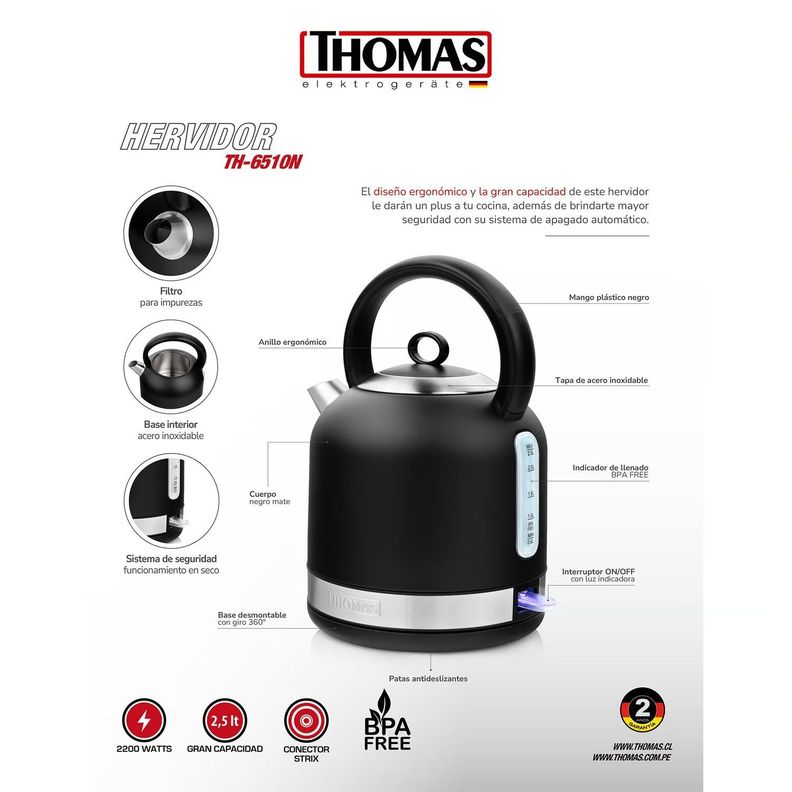 HERVIDOR THOMAS TH-6510N-4