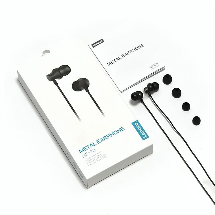  AUDIFONOS IN EAR ALAMBRICO 3.5MM LENOVO HF130  - BLACK-1