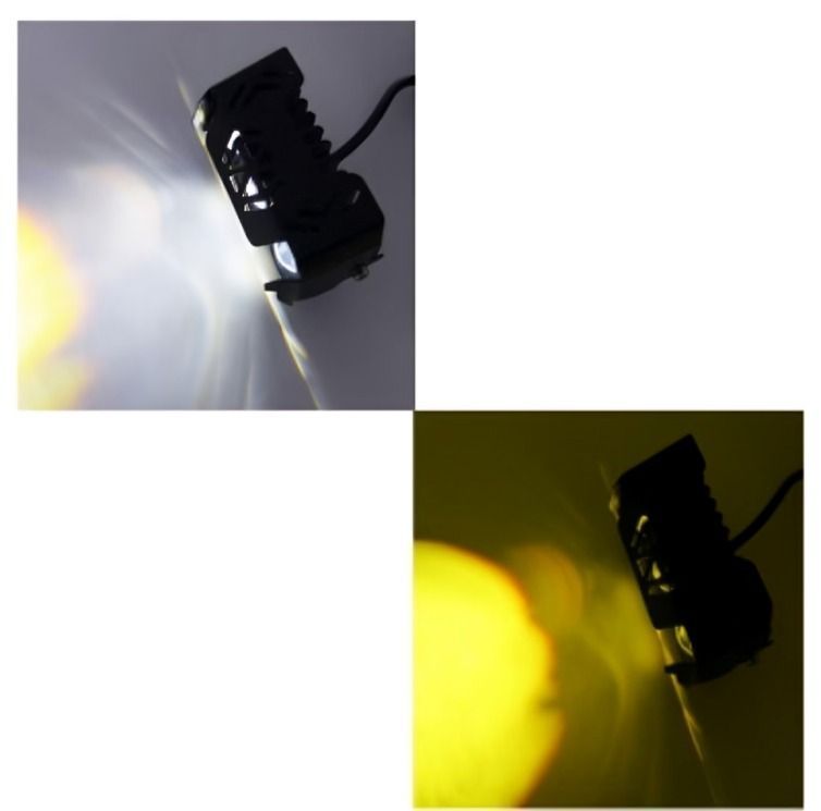 NEBLINERO LED PARA MOTO MINI 3 LED DUO COLOR AMBAR-BLANCO 12/24V SET X 2 PCS-2
