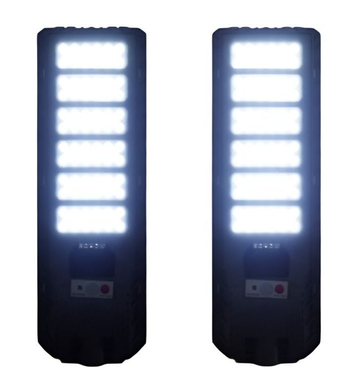 FOCO CON BRAZO SOLAR 600W MOD.LH-830-A 102 LED 6 PLACAS PVC -1