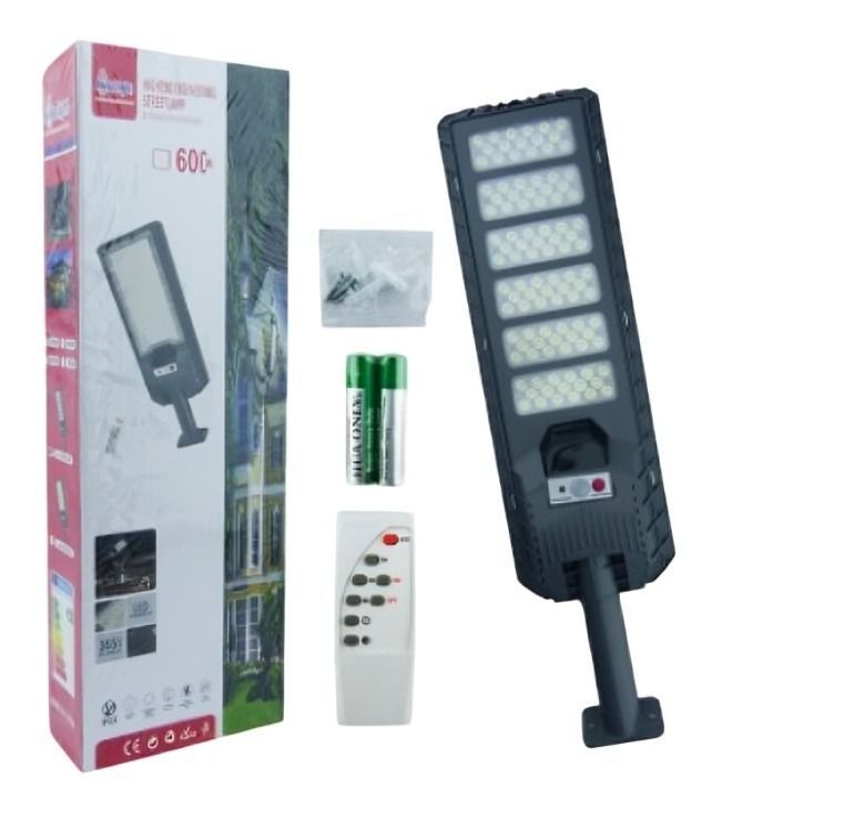 FOCO CON BRAZO SOLAR 600W MOD.LH-830-A 102 LED 6 PLACAS PVC -3