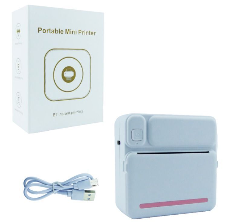 IMPRESORA TERMICA PRO-11 MINI PORTABLE BLUETOOTH CON ROLLO Y CABLE TYPE-C-2
