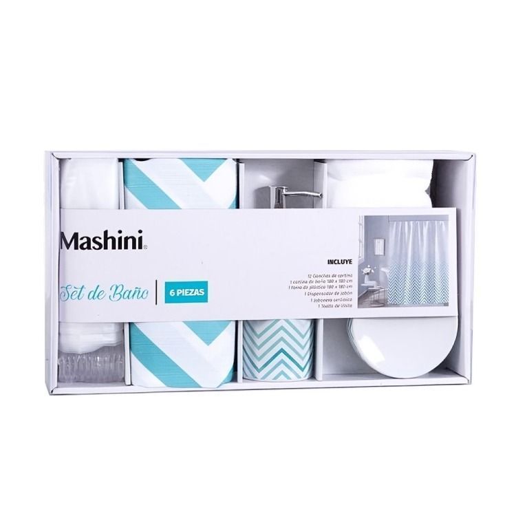 Set de Baño en Caja 6 Piezas / Huasco – Mashini
